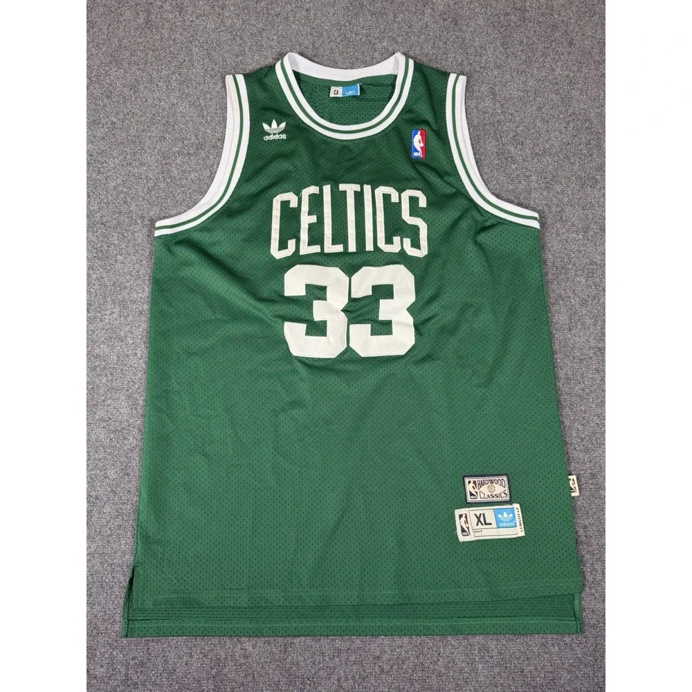 Adidas Larry Bird #33 Boston Celtics Hardwood Classics Swingman Jersey XL Green